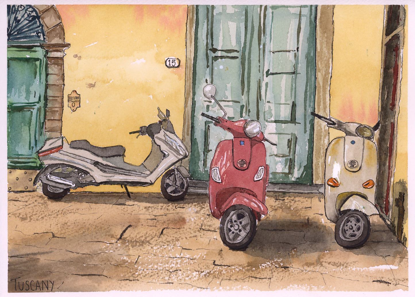 Scooters in Tuscany (5x7)